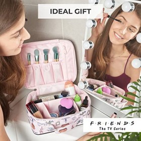 Friends Trousse de Maquillage avec Compartiments pour TV | Friends Merchandise Vanity de Voyage | Rangement de Maquillage pou