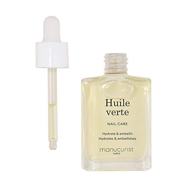 Manucurist Huile Verte Ongles - Huile Cuticules Ongles - Nourrit et Régénère Ongles et Cuticules - Favorise la Repousse - Mél