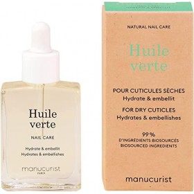 Manucurist Huile Verte Ongles - Huile Cuticules Ongles - Nourrit et Régénère Ongles et Cuticules - Favorise la Repousse - Mél