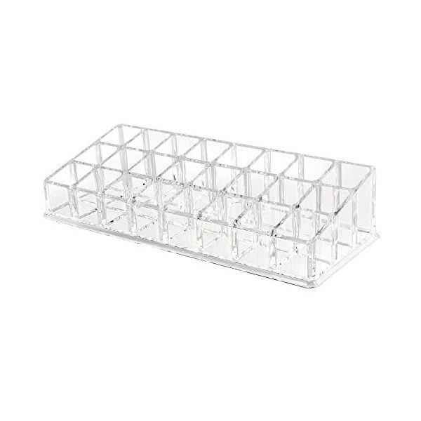 Discoball Cosmetic Make Up Organisateur Acrylique clair de rangement rouge à lèvres avec 24 sections, numéro 105