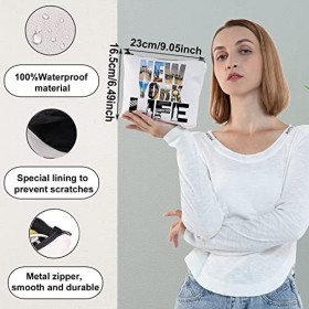 WZMPA New York Life Trousse de maquillage à fermeture éclair pour femmes et filles, New York Life, Fit