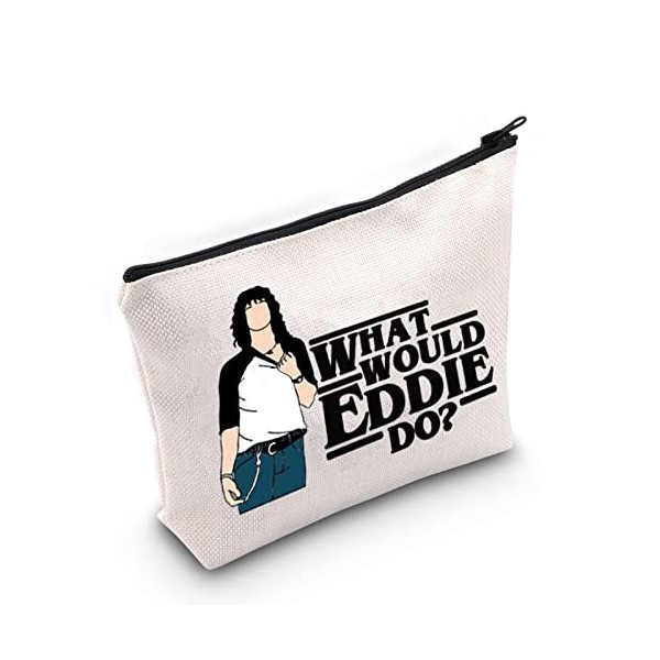 WZMPA Trousse de maquillage Eddie pour fans de la série télévisée, cadeau pour les fans dEddie avec fermeture éclair pour fe