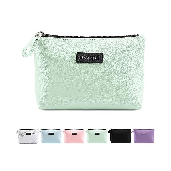 MAANGE Trousse de Maquillage, Petite Pochette de Maquillage, Imperméable PU Trousse Maquillage Sac de Maquillage de Voyage po