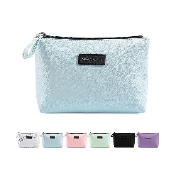 MAANGE Trousse de Maquillage, Petite Pochette de Maquillage, Imperméable PU Trousse Maquillage Sac de Maquillage de Voyage po