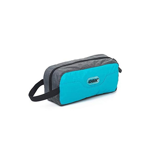 GOX Trousse de toilette de voyage ultra légère de grande capacité, turquoise, 9.8*4.3*3.3 Inches