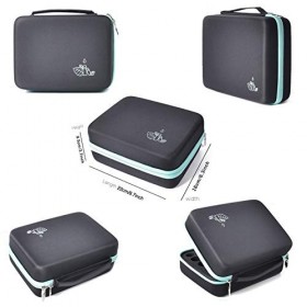 Beschan Boîte de rangement pour huiles essentielles avec étiquettes inscriptibles et ouvre-bouteille