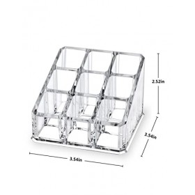 Support à rouge à lèvres en acrylique transparent 9 emplacements pour organiser et ranger vos produits cosmétiques et autres 