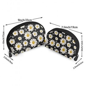 BLUBLU Lot de 2 trousses de maquillage étanches avec fermeture éclair pour femme