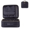 ROWNYEON Trousse De Toilettre Et Sac à Cosmétique Carré Femme Portable Sac de Voyage Petit, Noir 