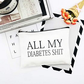 All My Diabetes Shit Sac de voyage humoristique pour diabétique Cadeau personnalisé pour les diabétiques durgence Sac pour g