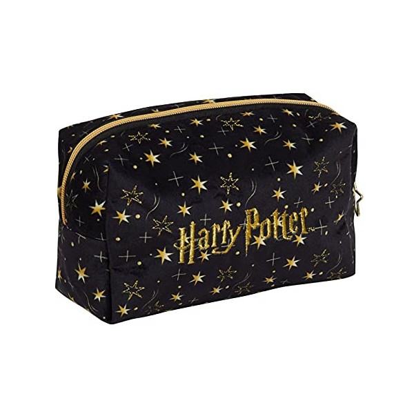 Harry Potter Trousse de maquillage pour femmes et filles - Double face - Noir - Accessoire de voyage - Cadeau des Reliques de