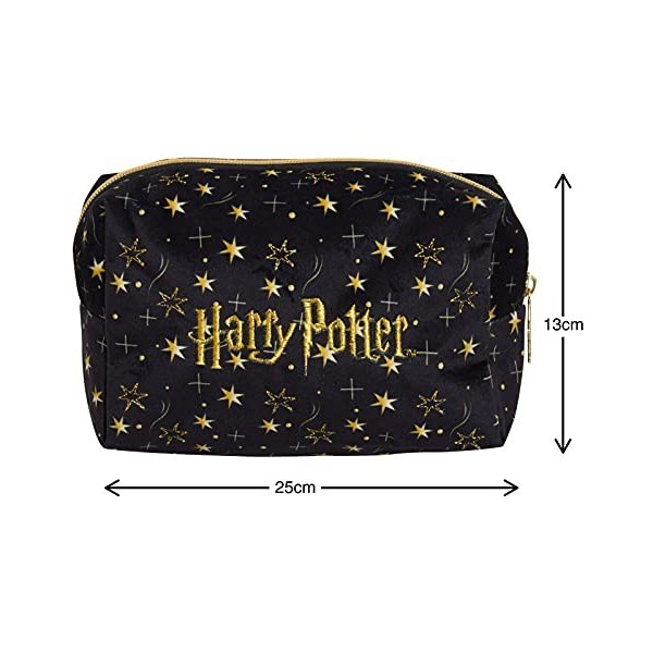 Harry Potter Trousse de maquillage pour femmes et filles - Double face - Noir - Accessoire de voyage - Cadeau des Reliques de