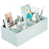 mDesign rangement cosmétiques pour lavabos ou table de maquillage – panier de salle de bain en plastique sans BPA pour maquil