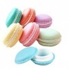 Boîte Macaron Petite Boîte Ecrin De Rangement Boîtes de Stockage Organiseur Forme Macarons pour Bijoux Collier, Lot de 6 Colo