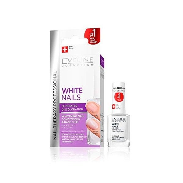 Eveline Cosmetics Thérapie Réparatrice Pour Blanchir Les Ongles 3in1 Sérum Durcisseur Pour Ongles Fortifiant Contre Les Décol