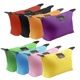 ZERHOK 8 Pcs Petite Trousse Femme Imperméable Sac de Boulette en Nylon Pochette Toilette à Cosmétique avec Fermeture éclair p