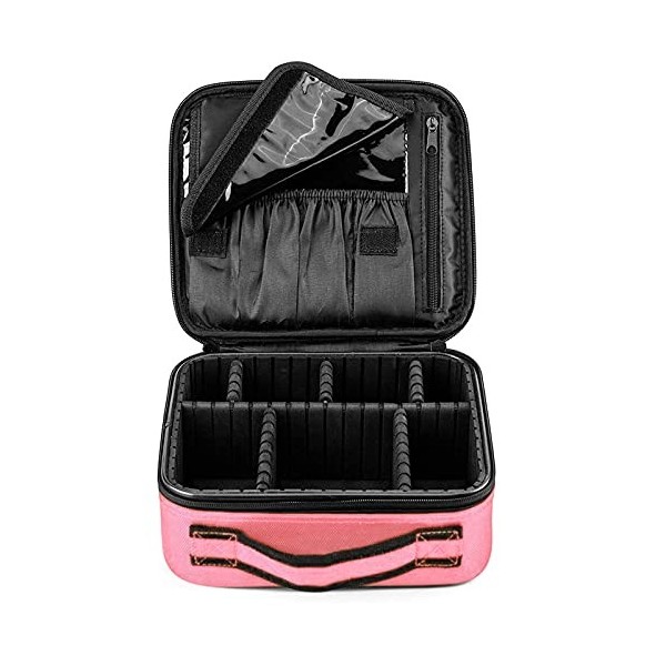 FORRICA Trousse Maquillage Femme Rangement Cosmétique Voyage Sac de Maquillage Professionnel Malette Maquillage Fille avec Cl