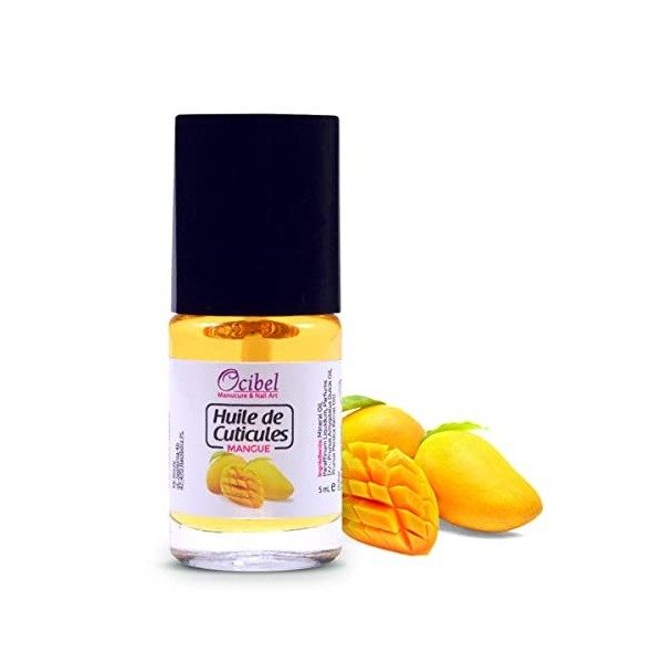 Huile de cuticule senteur mangue. Hydrater, apaiser, régénérer, nourrir et favoriser la croissance saine des ongles. Lot de 1