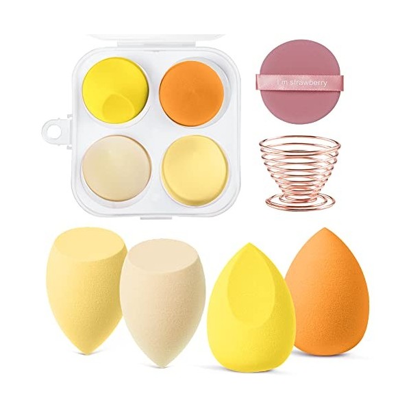 AUAUY Maquillage Éponge, Maquillage Éponge à Fond de Teint Blender pour Beauty, Éponge de Mélange de Fond de Teint sans Faill