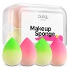 Beauty Blender Set DUAIU 3 Pièces Maquillage Eponges Extra Douce Éponge à Maquillage Pour Liquide, Crème Et Poudre, Multicolo