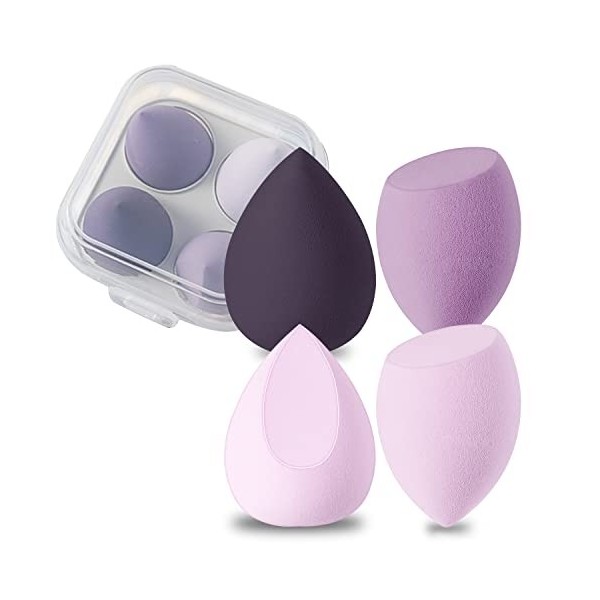 UAMLVCN Eponge Maquillage - 4PCS Beauty Blender Sèche, Blender Maquillage Poudre Humide Poudre Pour Crème, Liquides et Poudre