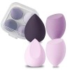 UAMLVCN Eponge Maquillage - 4PCS Beauty Blender Sèche, Blender Maquillage Poudre Humide Poudre Pour Crème, Liquides et Poudre