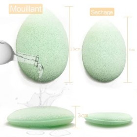 Eponge Visage Nettoyant Eponge Exfoliante Visage Reutilisable Lavable LOT de 4 Visage Eponges de Nettoyage pour Peau Grasse,N