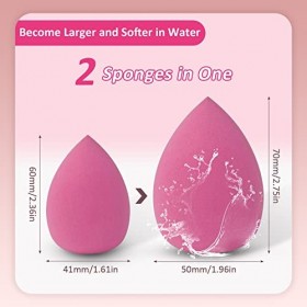 Sularpek Maquillage Eponges, 4 Pièces Beauty Blender Maquillage, Eponge Maquillage, Eponge Maquillage Fond De Teintc, pour Le