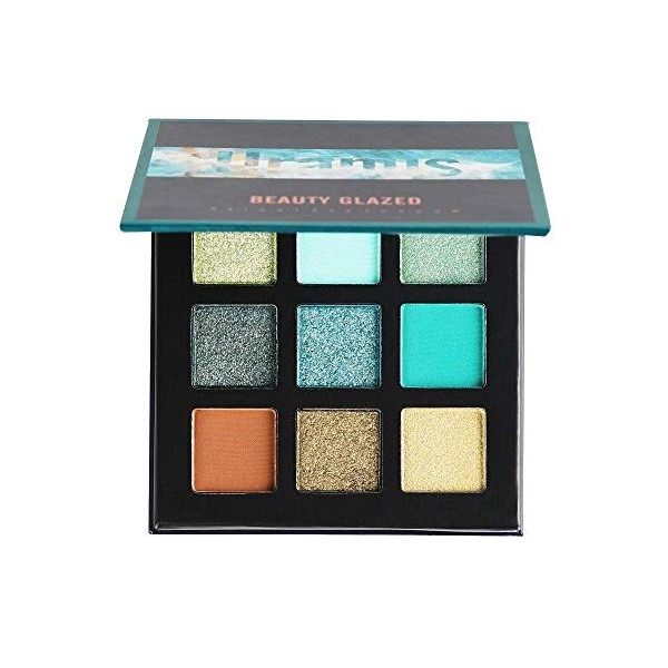 BEAUTY GLAZED 15 Couleurs Longue Durée Glitter Palette de Ombre a Paupiere Eyeshadow Shimmer Fard a Paupiere Brillant Maquill