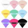 AUAUY 6 Pièces Houpette Maquillage, Bouffées de Maquillage Triangle, Houpette en Coton Réutilisable pour Femme Filles Visage 