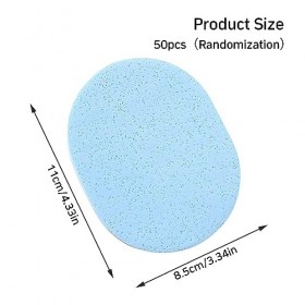 50 PCS Éponge de Nettoyage Naturel,Éponge nettoyante,Éponge à bulle dalgues épaisse,Nettoyage en profondeur du visage Couleu
