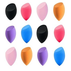 12 Pièces Éponges Maquillage Multicolore Fond Teint Professionnel Mélange Outils Maquillage Beauté Poudre Puff Doux Visage Ép