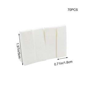Lot de 70 petites éponges de maquillage en forme de triangle pour fond de teint et ongles progressifs
