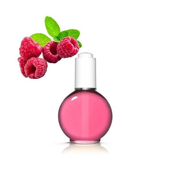 LALILL Nail & Cuticle Oil 75ml - Huile de Soin à la Framboise - Huile de Soin pour Ongles et Cuticules - Manucure Naildesign 