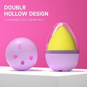 FACEMADE Lot de 12 éponges de maquillage et 1 porte-éponge, éponges de maquillage pour fond de teint, éponges de beauté avec 