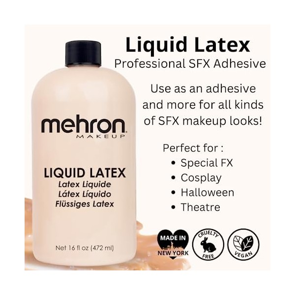 Mehron Liquid :Latex - Light Flesh 470 ml 