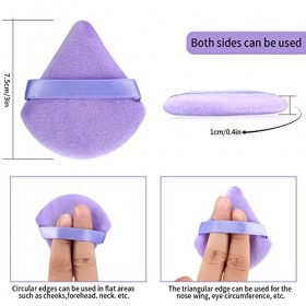 Lot de 16 houppettes triangulaires pour maquillage du visage, fond de teint en poudre, éponge douce pour poudre humide et sèc