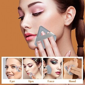 Pimoys Lot de 6 éponges de maquillage triangulaires en velours doux pour poudre libre, poudre corporelle, fond de teint, épon