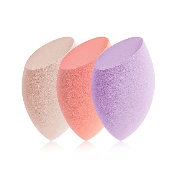 Dolovemk Grandes éponges de maquillage souples pour fond de teint, éponge à angle plat, éponge de maquillage pour le corps sa