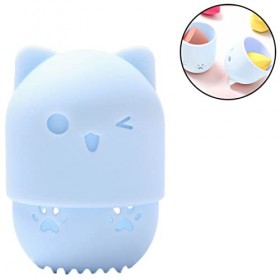 Porte-éponge de maquillage en silicone 1pc Coque de en forme de chat Sponge Protection Case de protection Beauty Blender Titu