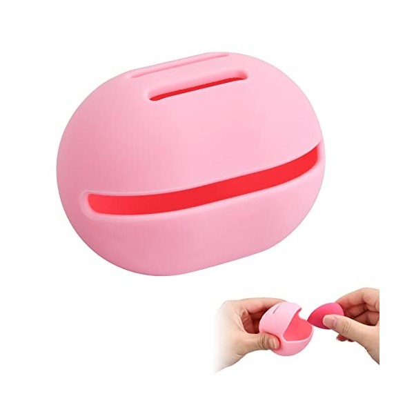 Laughhe Porte éponge de Maquillage, étui Voyage pour éponge de Maquillage Porte-mélangeur Beauté Silicone Ventilé Double Face