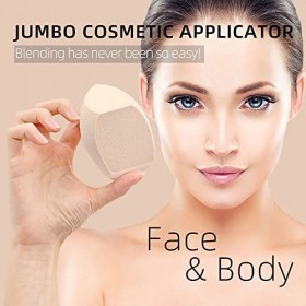 Dolovemk Tri-cut Grande éponge de maquillage souple pour fond de teint avec un angle plat, pour le corps sans latex