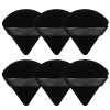 6 Pcs Houppettes à Poudre, Houpette Maquillage Triangle en Coton Doux pour la Peau Usage Sec Humide Bouffées de Poudre Cosmét