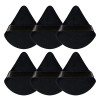 Sularpek Houppettes à Poudre, 6 Pcs Houpette Maquillage Triangle Lavable, Bouffée à Poudre Réutilisable pour Femme Filles Vis