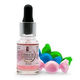Ocibel France - Huile de cuticule parfumée avec pipette Bubble Gum - 10 ml - pour Manucure, Faux Ongles et Nail Art