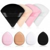 Sibba Lot de 8 Houppettes à Poudre Libre Multicolores pour Maquillage Triangulaire Fond de Teint Coussin de Beauté Applicateu