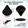 Fingertoys 12 Pièces Houpette Maquillage, Houppettes à Poudre Bouffées de Coton de Poudre Visage Usage Sec Humide Triangle Pu