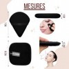 Houpette Maquillage 6 Pcs, Triangle Houpette Lavable Réutilisable Pour Femme, Filles Visage Maquillage. Outil De Maquillage P