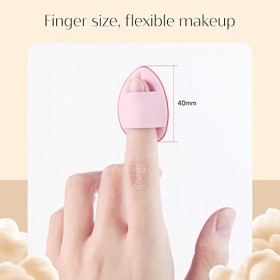 Lot de 12 Bouffées Sèches de Poudre Mini Pouce Pointe Goutte d’eau Petite Houppe à poudre Coussins d’air&nbsp;en&nbsp;cuir Outil de Maq