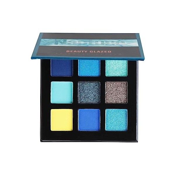 BEAUTY GLAZED 15 Couleurs Longue Durée Glitter Palette de Ombre a Paupiere Eyeshadow Shimmer Fard a Paupiere Brillant Maquill...